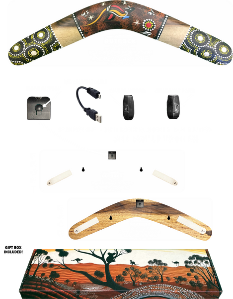 18" Boomerang on Backlit  Acrylic Display w/ New Gift Box
