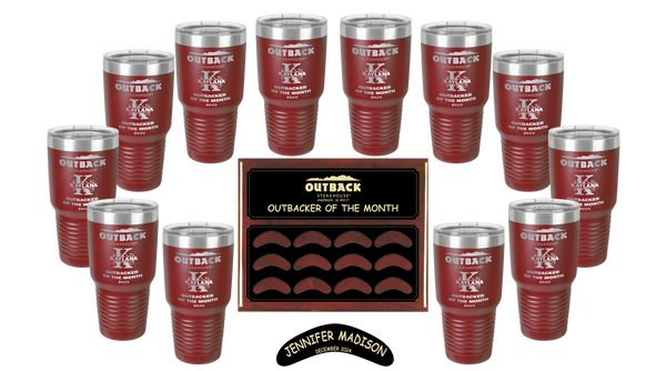 Monthly Outbacker Recognition Tumblers Program
