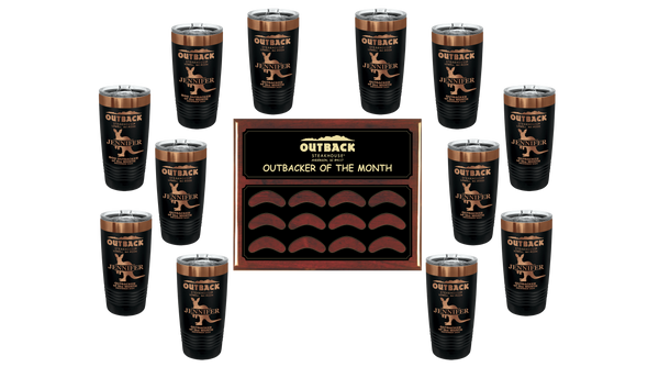 Monthly Outbacker Recognition 20oz Copper Tone Tumblers  - OBS Exclusive